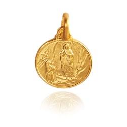 Medalik ze złota wizerunek Matka Boska z Lourdes. Złoty medalik  Gold Urbanowicz jubiler Kielce