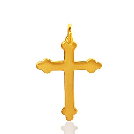 Złoty krzyżyk. Pięknie błyszczy.  2,3 g Krzyżyk wykonany ze złota polerowanego  o próbie 585. Gold Urbanowicz Wrocław