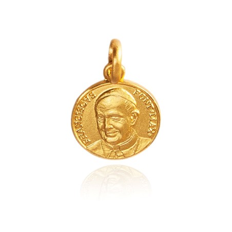 Złoty medalik - Papież Franciszek.  Medalik Papieża Franciszka. Gold Urbanowicz Warszawa